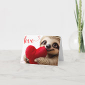 Aangepaste luiaard valentijnsdag liefde Slothmate  Feestdagen Kaart (Voorkant)