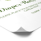 Aangepaste Luier Raffle, Kaarten, geschenken en gu Poster (Hoek)