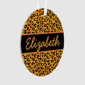 Aangepaste luipaard afdrukken ornament (voorkant)