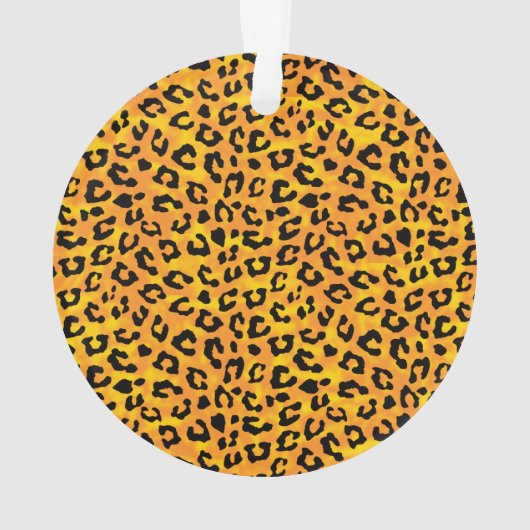 Aangepaste luipaard afdrukken ornament (achterkant)