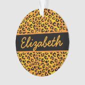 Aangepaste luipaard afdrukken ornament (voorkant)
