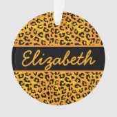 Aangepaste luipaard afdrukken ornament (voorkant)