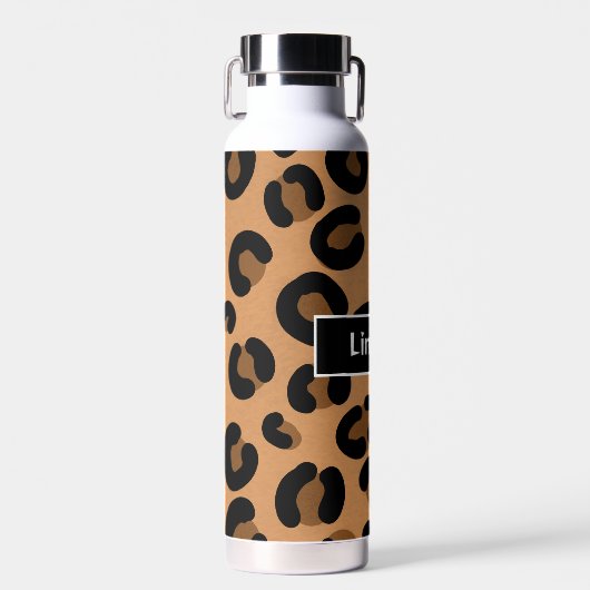 Aangepaste luipaard afdrukken waterfles (Voorkant)