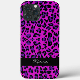 Aangepaste luipaard afdrukmagenta Case-Mate iPhone case