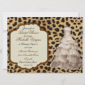 Aangepaste luipaard drukbridale doucheruimten kaart (Voorkant)