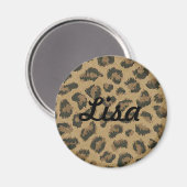 Aangepaste luipaard huidmagneet magneet (Voorkant / Achterkant)