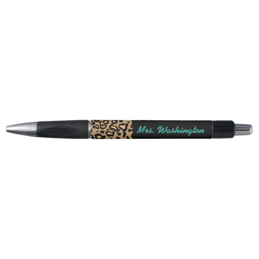 aangepaste luipaard leraar school pen cadeau (Voorkant)
