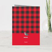 Aangepaste Lumberjack red first fathers day Kaart (Achterkant)