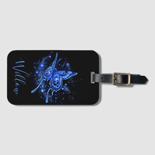 Aangepaste Lunar Moth Bagagelabel (Voorkant (horizontaal))