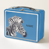 Aangepaste lunchbox met deze Punk Zebra Print (Voorkant)