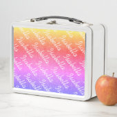 Aangepaste lunchbox van kind met regenboogkleurige (In situ)