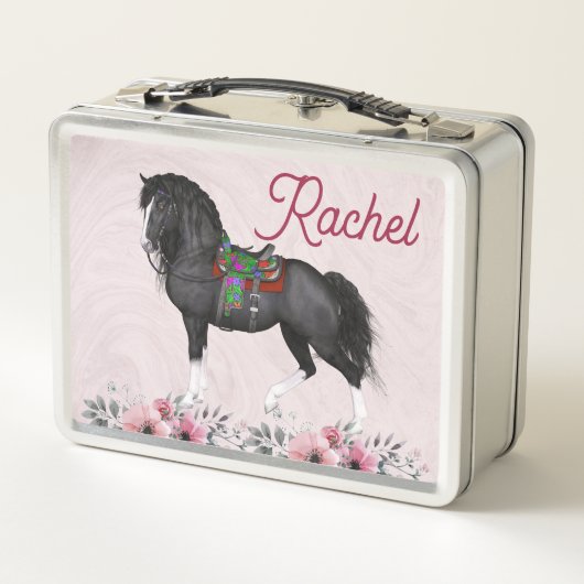 Aangepaste lunchbox voor de paardenliefhebber (Achterkant)