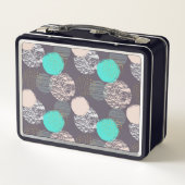 Aangepaste lunchboxen voor abstracte cirkels Patro (Achterkant)