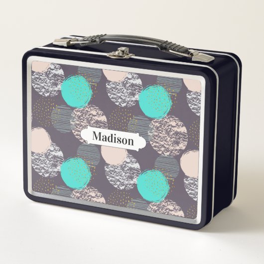 Aangepaste lunchboxen voor abstracte cirkels Patro (Voorkant)