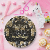 Aangepaste Luxe 30th Birthday ballonpapier PL Papieren Bordje (Feest)