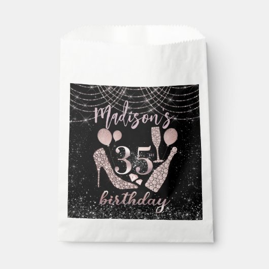 Aangepaste Luxe 35e verjaardag Bedankzakje (Voorkant)