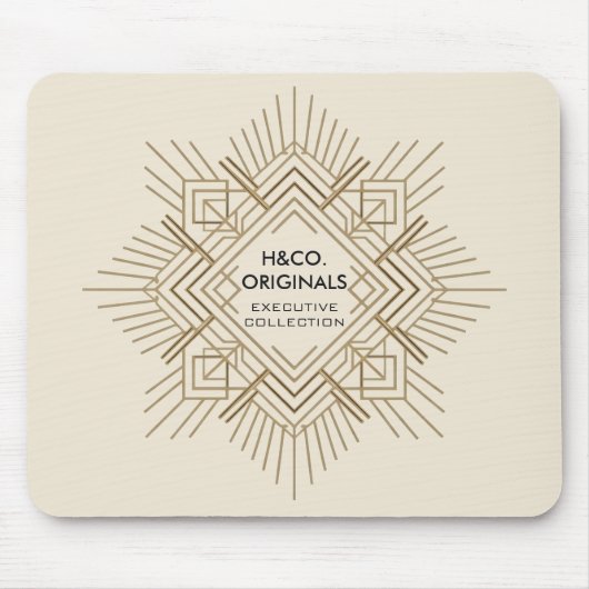 Aangepaste luxe Art Deco Executive Muismat (Voorkant)