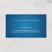 Aangepaste luxe boetiek Floral Visitekaartje (Achterkant)