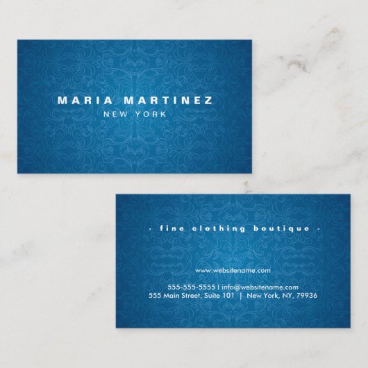 Aangepaste luxe boetiek Floral Visitekaartje (Voorkant / Achterkant)