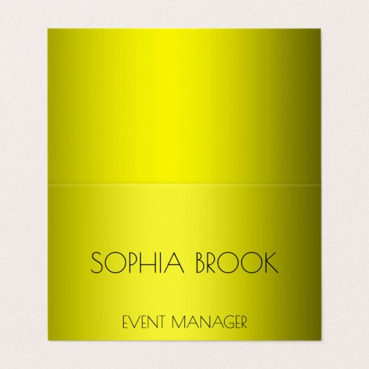 Aangepaste luxe bronzen metalen folie visitekaartje (Buitenkant ongevouwen)