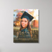 Aangepaste Luxe Confetti Glitter Afstuderen foto Canvas Afdruk (Voorkant)