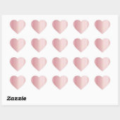 Aangepaste luxe elegante roze gouden blanco sjablo hart sticker (Vel)