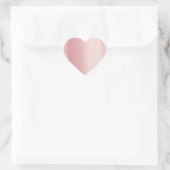 Aangepaste luxe elegante roze gouden blanco sjablo hart sticker (Tas)