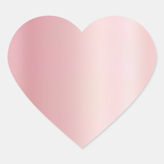 Aangepaste luxe elegante roze gouden blanco sjablo hart sticker (Voorkant)
