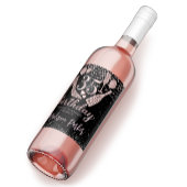 Aangepaste Luxe Glitter 35th Birthday Wijn Etiket