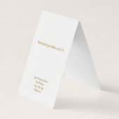 Aangepaste luxe "Gold" witte, verouderde schermkaa Visitekaartje (Achterkant)