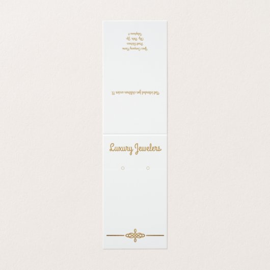 Aangepaste luxe "Gold" witte, verouderde schermkaa Visitekaartje (Buitenkant ongevouwen)