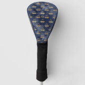 Aangepaste luxe gouden bijenmars Nachtelijke hemel Golfheadcover (Voorkant)
