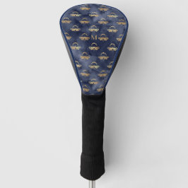 Aangepaste luxe gouden bijenmars Nachtelijke hemel Golfheadcover