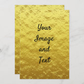 Aangepaste luxe gouden folie Kaart (Voorkant / Achterkant)