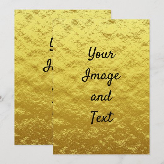 Aangepaste luxe gouden folie Kaart (Voorkant / Achterkant)