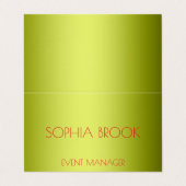 Aangepaste luxe gouden metalen folie visitekaartje (Buitenkant ongevouwen)