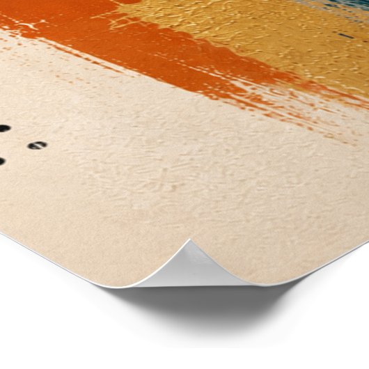 Aangepaste luxe goudnavig abstracte moderne kunst poster (Hoek)