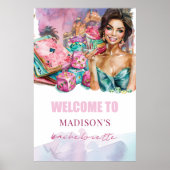 Aangepaste luxe Las Vegas Bachelorette Welkom Meis Poster (Voorkant)