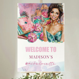 Aangepaste luxe Las Vegas Bachelorette Welkom Meis Poster