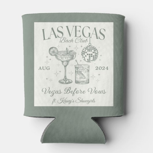 Aangepaste Luxe Las Vegas Meidenavond Blikjeskoeler (Achterkant)