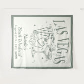 Aangepaste Luxe Las Vegas vrijgezellenfeest banner Wandkleed (Voorkant (horizontaal))