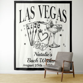 Aangepaste luxe Las Vegas vrijgezellenfeest banner Wandkleed