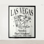 Aangepaste luxe Las Vegas vrijgezellenfeest banner Wandkleed (Voorkant)