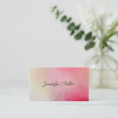 Aangepaste luxe luxehandgeschreven Premium-tekst Visitekaartje (Staand voorkant)