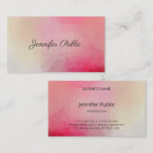 Aangepaste luxe luxehandgeschreven Premium-tekst Visitekaartje (Voorkant / Achterkant)