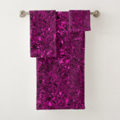 Aangepaste luxe magenta fijngemaakte folie bad handdoek (Insitu)