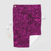 Aangepaste luxe magenta fijngemaakte folie golfhanddoek (Insitu)