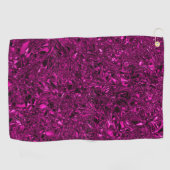 Aangepaste luxe magenta fijngemaakte folie golfhanddoek (Horizontaal)