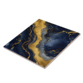Aangepaste luxe marine goud abstracte marmeren vlo tegeltje (Zijkant)