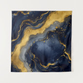 Aangepaste luxe marine goud abstracte marmeren vlo wandkleed (Voorkant (horizontaal))
